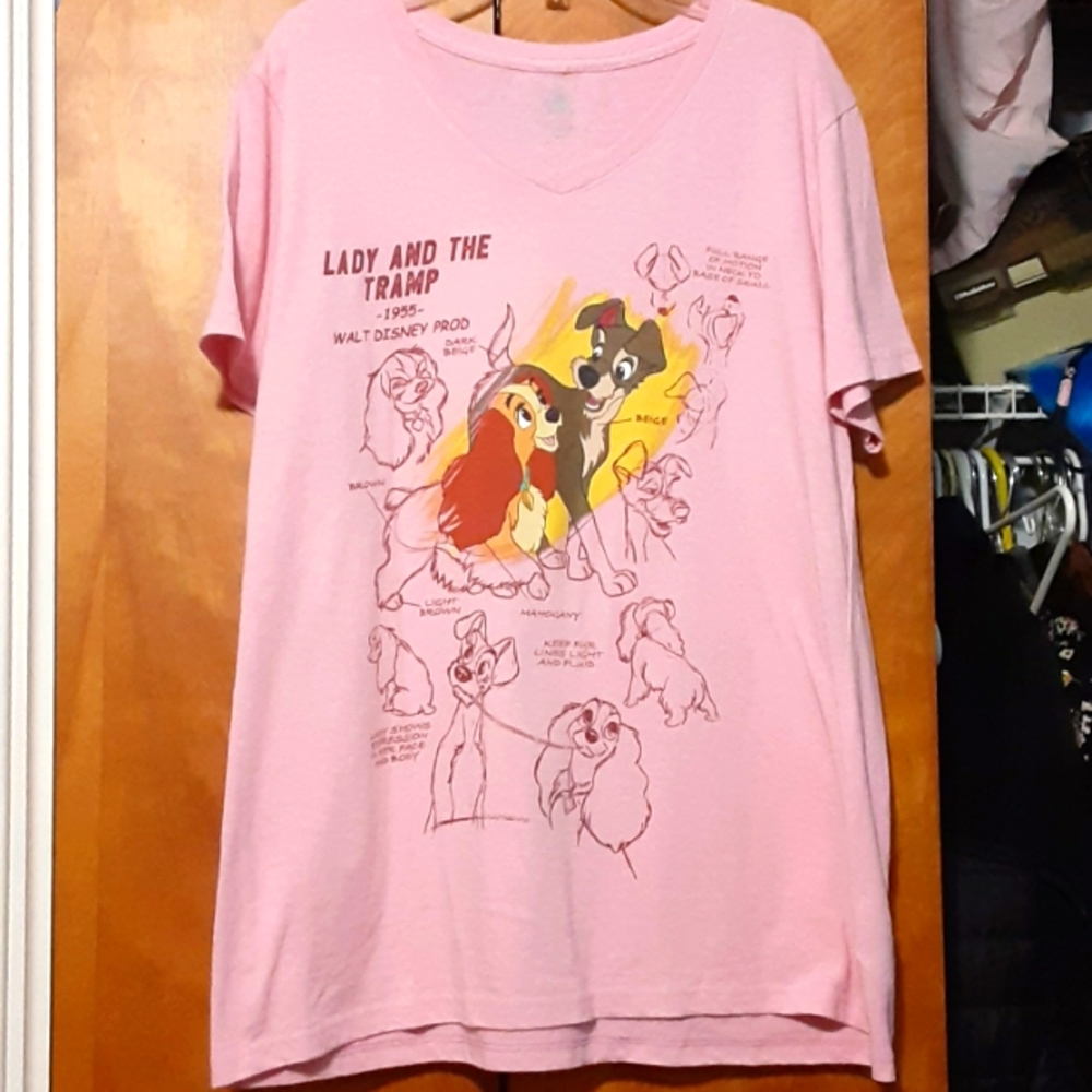 ❤VALENTINES SPECIAL❤Lady and The Tramp Sketcky V Neck Shirt